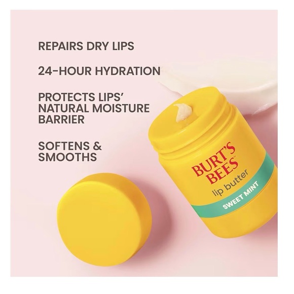 Burt's Bees Lip Butter for Valentine's Day Gifts, Sweet Mint Instantly Hydrates. - Picture 2 of 9